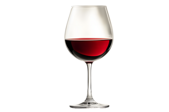 A glass of wine on a transparent background. png file. - Powered by Adobe