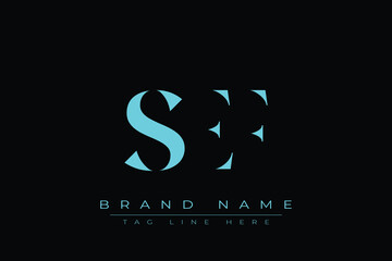 SEF abstract letter logo design. This logo is designed by three abstract letters.