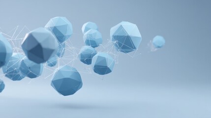 3d illustration of interconnected spheres or cubes symbolizing global collaboration