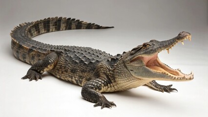 Naklejka premium American Alligator on studio background