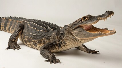 Naklejka premium American Alligator on studio background