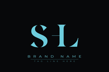 SHL abstract letter logo design. This logo is designed by three abstract letters.