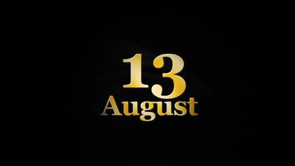 13 August Motion Video, 13 August Logo Effects 