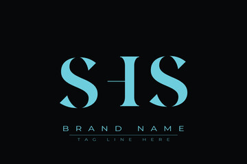 SHS abstract letter logo design. This logo is designed by three abstract letters.