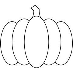 Pumpkin single vector illustration icon