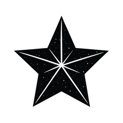 Gold Star Reward Element for Kindergarten on White Background