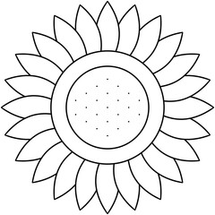 Sunflowers single vector illustration icon