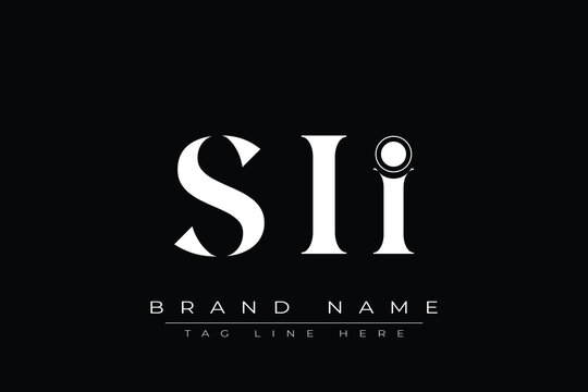 SII abstract letter logo design. This logo is designed by three abstract letters.