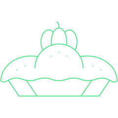 Pumpkin Pie single vector illustration icon