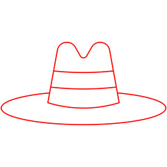 Hat single vector illustration icon