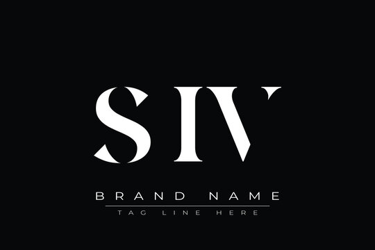 SIV abstract letter logo design. This logo is designed by three abstract letters.
