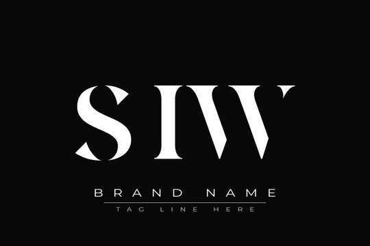 SIW abstract letter logo design. This logo is designed by three abstract letters.