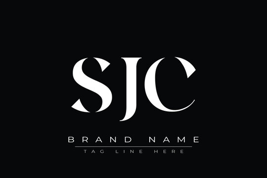 SJC abstract letter logo design. This logo is designed by three abstract letters.