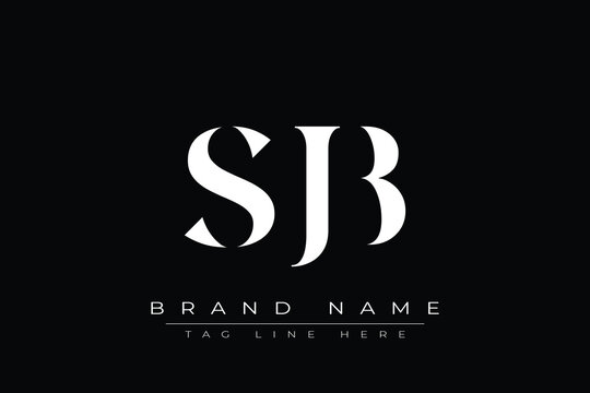 SJB abstract letter logo design. This logo is designed by three abstract letters.