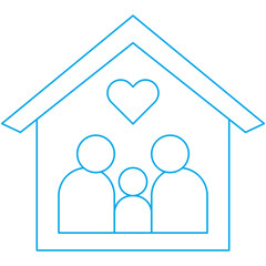 Family Home single vector illustration icon