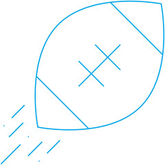 Rugby Ball single vector illustration icon