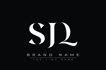Obraz premium SJQ abstract letter logo design. This logo is designed by three abstract letters.