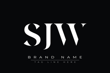 SJW abstract letter logo design. This logo is designed by three abstract letters. © Mahamud
