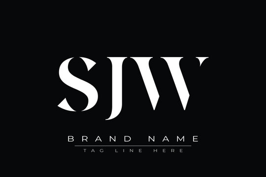 SJW abstract letter logo design. This logo is designed by three abstract letters.