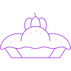 Pumpkin Pie single vector illustration icon