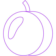 Peach single vector illustration icon
