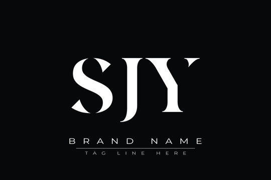 SJY abstract letter logo design. This logo is designed by three abstract letters.