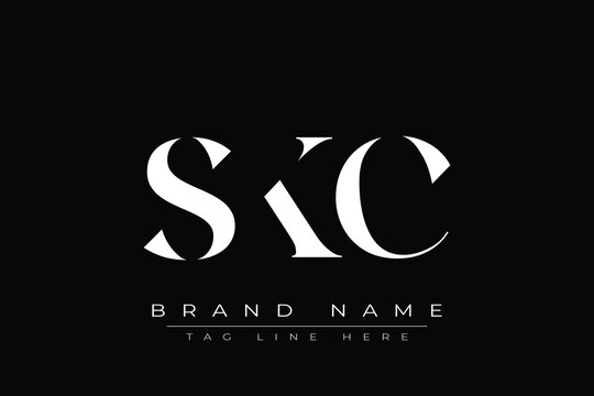 SKC abstract letter logo design. This logo is designed by three abstract letters.