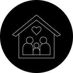 Family Home single vector illustration icon