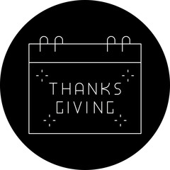 Thanksgiving Date single vector illustration icon