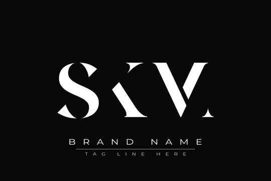 SKM abstract letter logo design. This logo is designed by three abstract letters.