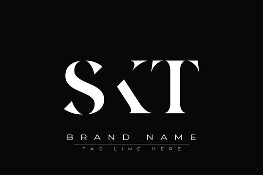 SKT abstract letter logo design. This logo is designed by three abstract letters.