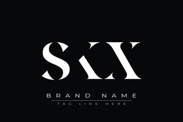 SKX abstract letter logo design. This logo is designed by three abstract letters.