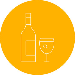 Wine single vector illustration icon