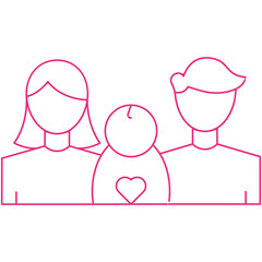 Family single vector illustration icon