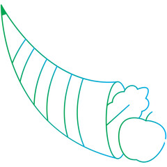 Cornocupia with Vegetables single vector illustration icon