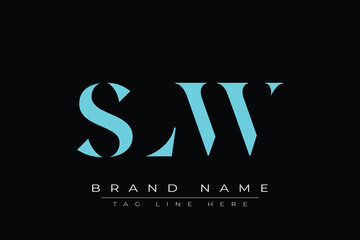 SLW abstract letter logo design. This logo is designed by three abstract letters.