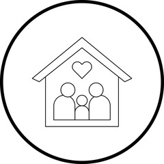 Family Home single vector illustration icon