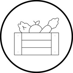Vegetables single vector illustration icon