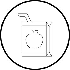 Apple Juice single vector illustration icon