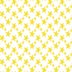Seamless Star Pattern on White Background for Decorative Uses