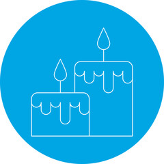 Candles single vector illustration icon