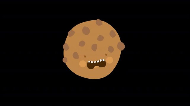 Kawaii cookie emoji icon