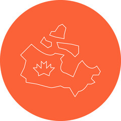 Map of Canada single vector illustration icon