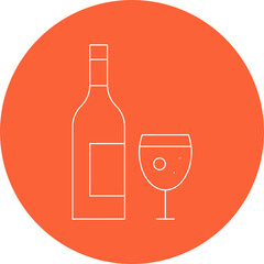 Wine single vector illustration icon