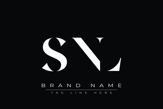 SNL abstract letter logo design. This logo is designed by three abstract letters.