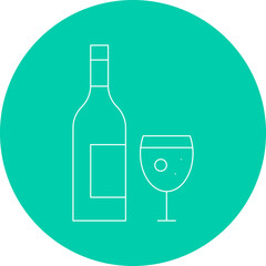 Wine single vector illustration icon