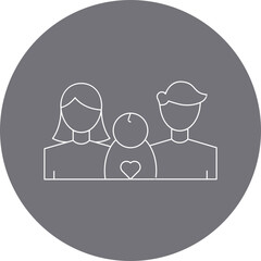Family single vector illustration icon