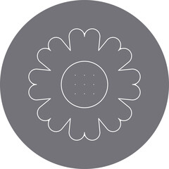 Flower single vector illustration icon
