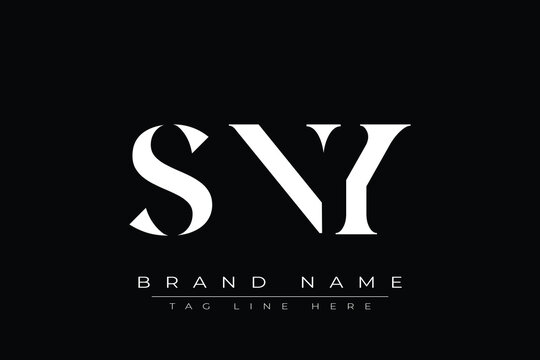 SNY abstract letter logo design. This logo is designed by three abstract letters.