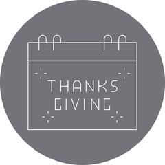 Thanksgiving Date single vector illustration icon